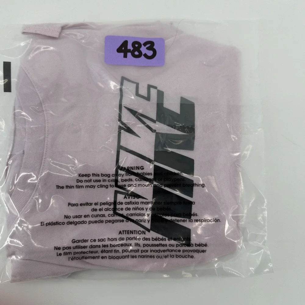 Nike Dri-FIT Muscle Tank Top Lavender Purple Graphic Mesh‎ Back Womens Small